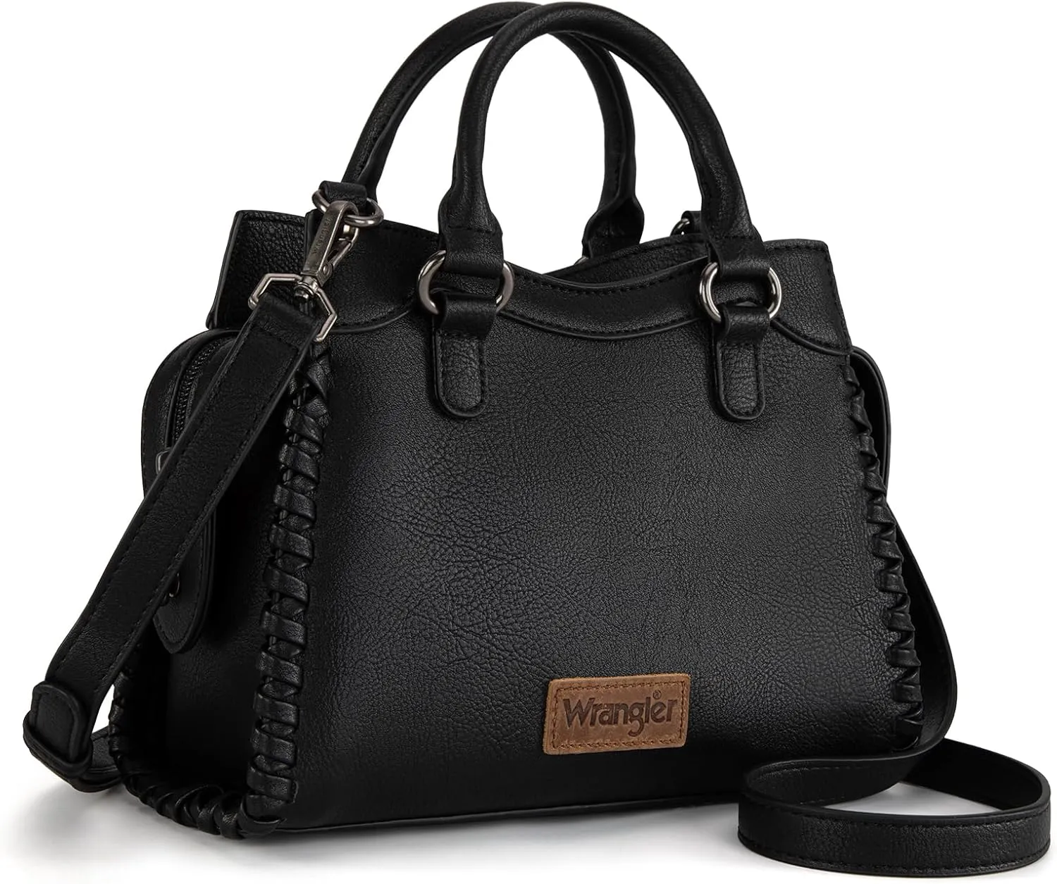Wrangler Top Handle Bag for Women Woven Satchel Handbag
