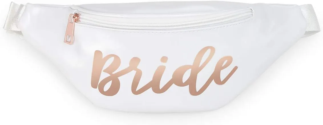 xo, Fetti Bachelorette Party Bride Fanny Pack - Single Bag | White   Rose Gold Bridal Shower Decorations, Bride To Be Gift, Bach Favor
