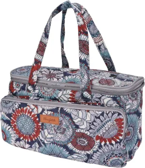 Yarn Bag-Large Size-Yarn Storage Organizer with Grommets-Portable Crochet Bag for Yarn Skeins-Crochet Hooks-Knitting Needles -Other Accessories (Sunflower)
