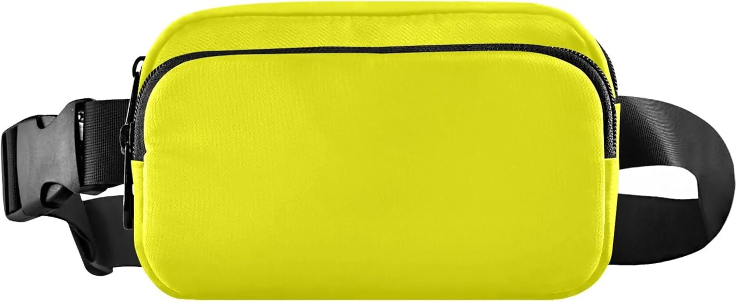 Yellow Bright Fanny Packs for Women Hip Pouch Belt Bag Waterproof Cartoon Crossbody Waist Purse