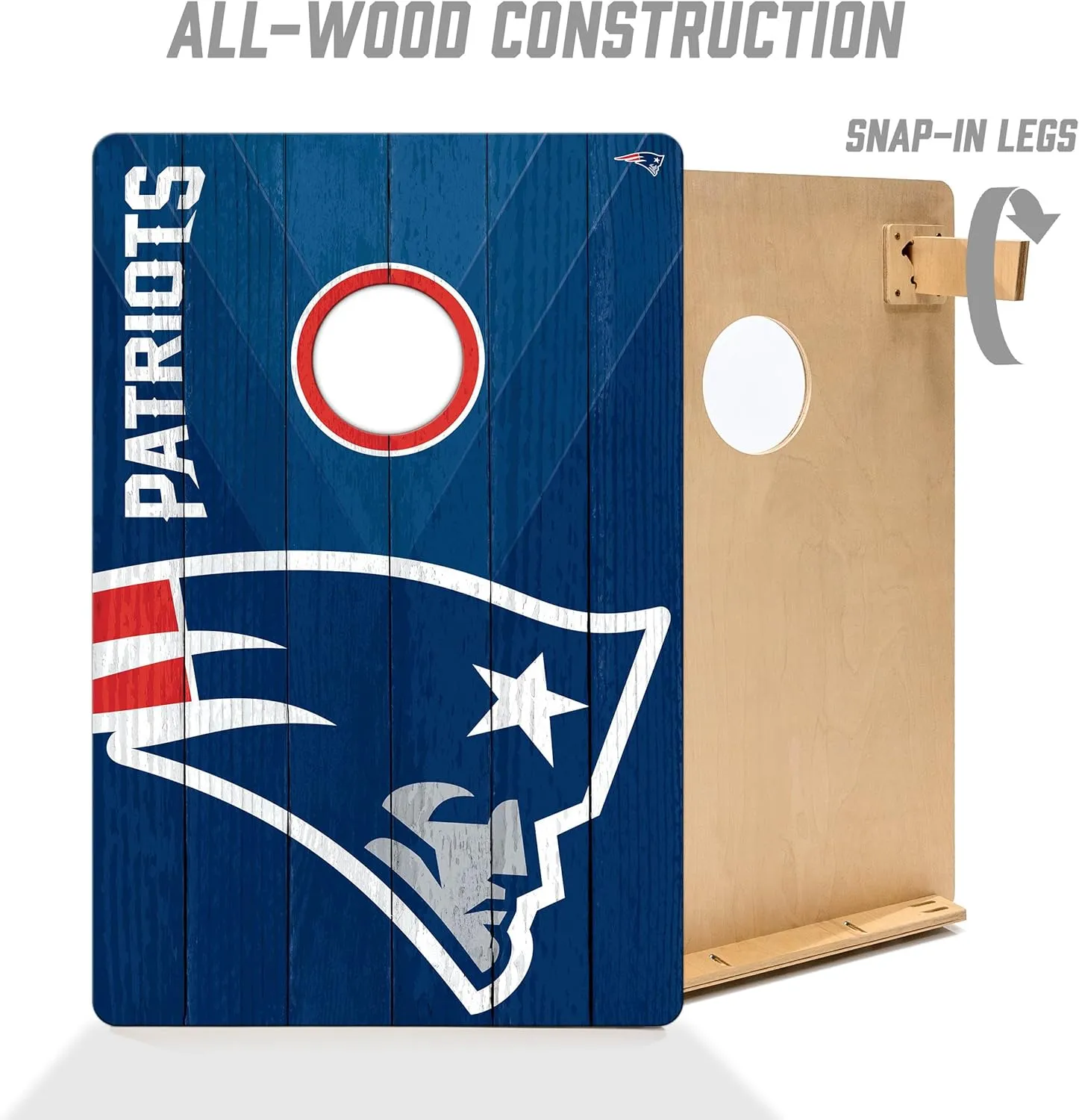 YouTheFan NFL 2’ x 3’ Wood Cornhole Game with Logo Bags