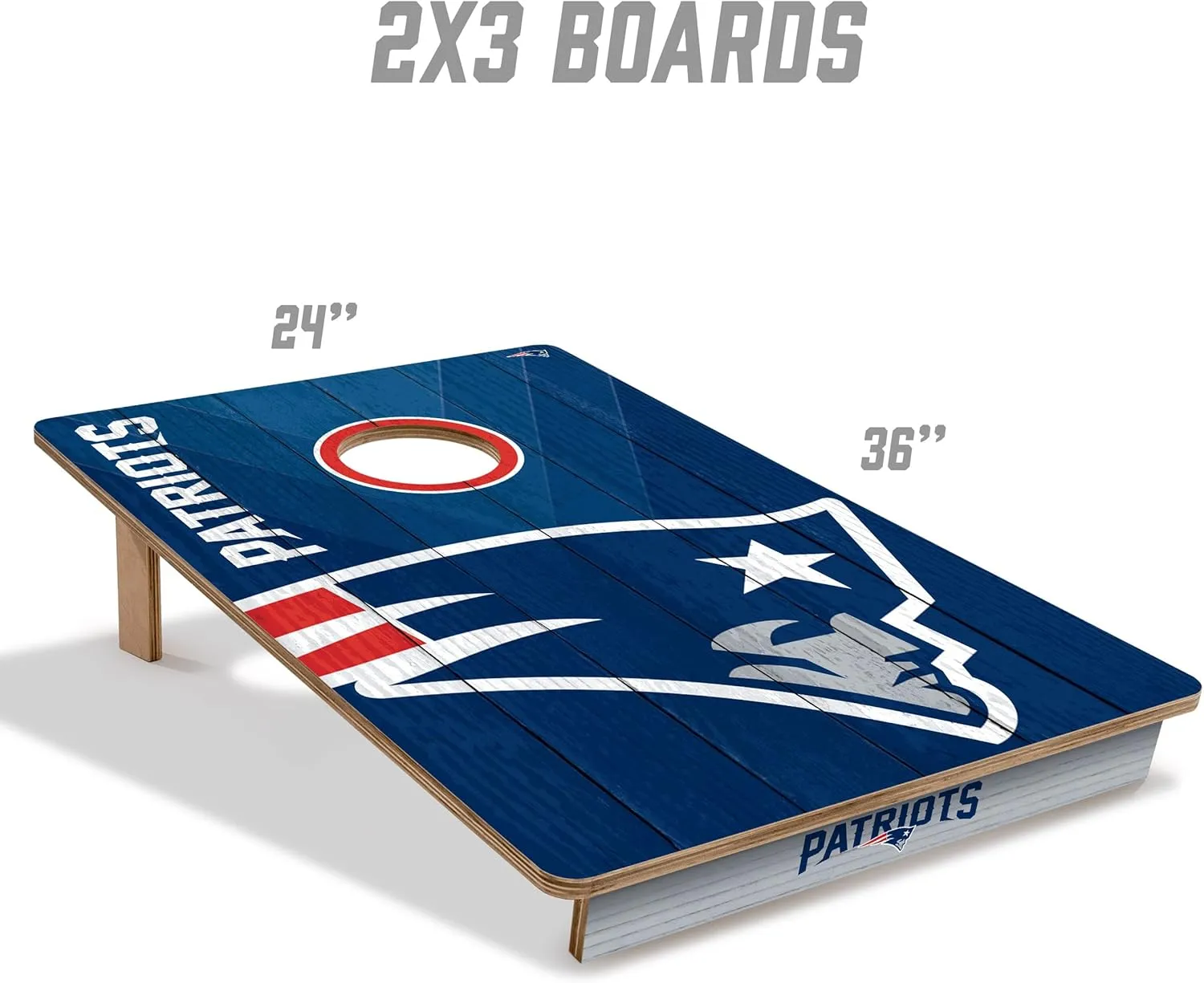 YouTheFan NFL 2’ x 3’ Wood Cornhole Game with Logo Bags