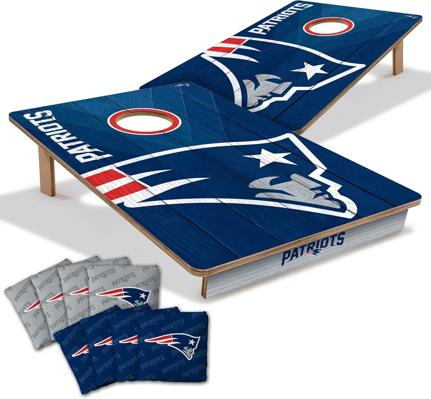 YouTheFan NFL 2’ x 3’ Wood Cornhole Game with Logo Bags