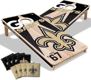 YouTheFan NFL 2’ x 4’ Professional Wood Cornhole Game with Logo Bags
