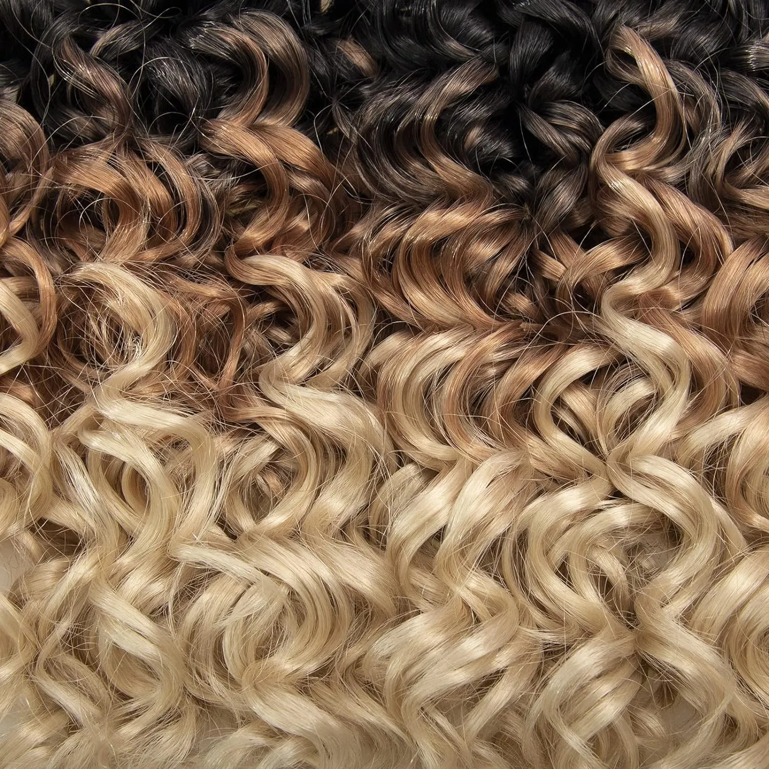 YXCHERISHAIR 8 Packs Curly Crochet Hair GoGo Curl Crochet hair for Women Deep Wave Braiding hair,Synthetic Bohemian Crochet Braid Water Wave Crochet hair Extensions(1B/27/613, 12inch)