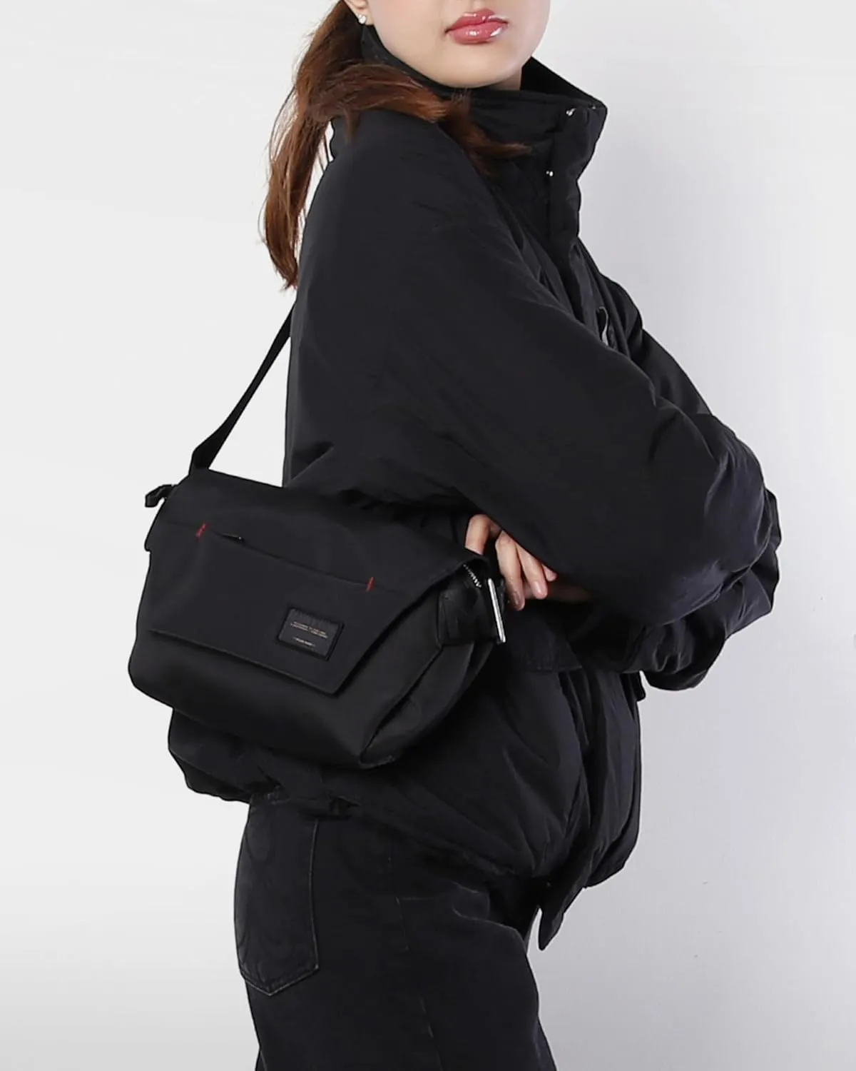 ZIMEGO Tactical Crossbody Sling Bag - Fanny Pack for Travel and Everyday Use, Black