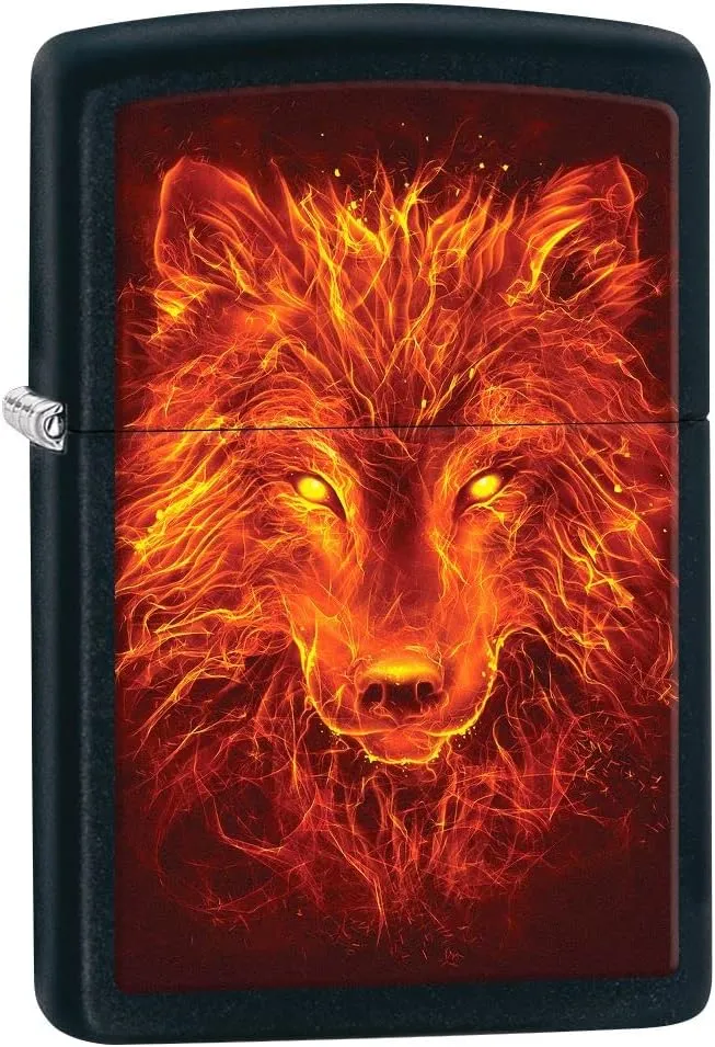 Zippo Lighter – Personalized Custom Message Engraved Windproof Wolf Lighter
