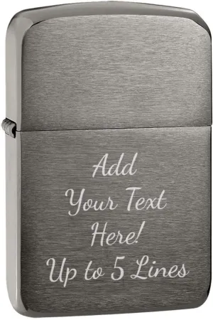 Zippo Lighter - Personalized Message Engraved Customized Black Ice 1941 Replica Original Windproof Lighter 24096