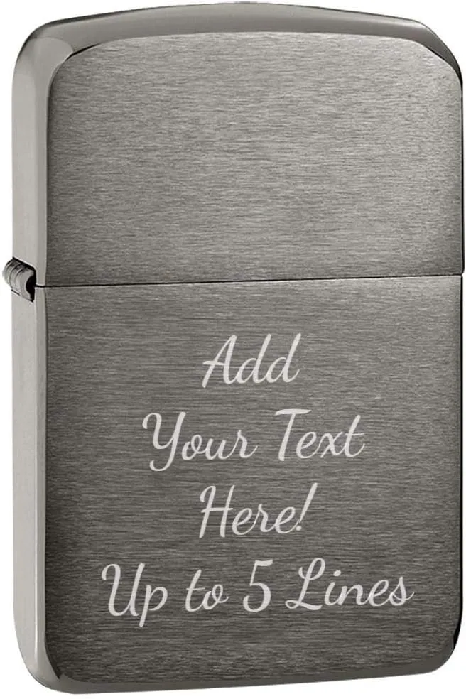 Zippo Lighter - Personalized Message Engraved Customized Black Ice 1941 Replica Original Windproof Lighter 24096