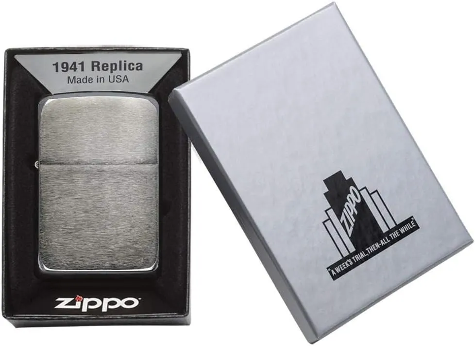 Zippo Lighter - Personalized Message Engraved Customized Black Ice 1941 Replica Original Windproof Lighter 24096
