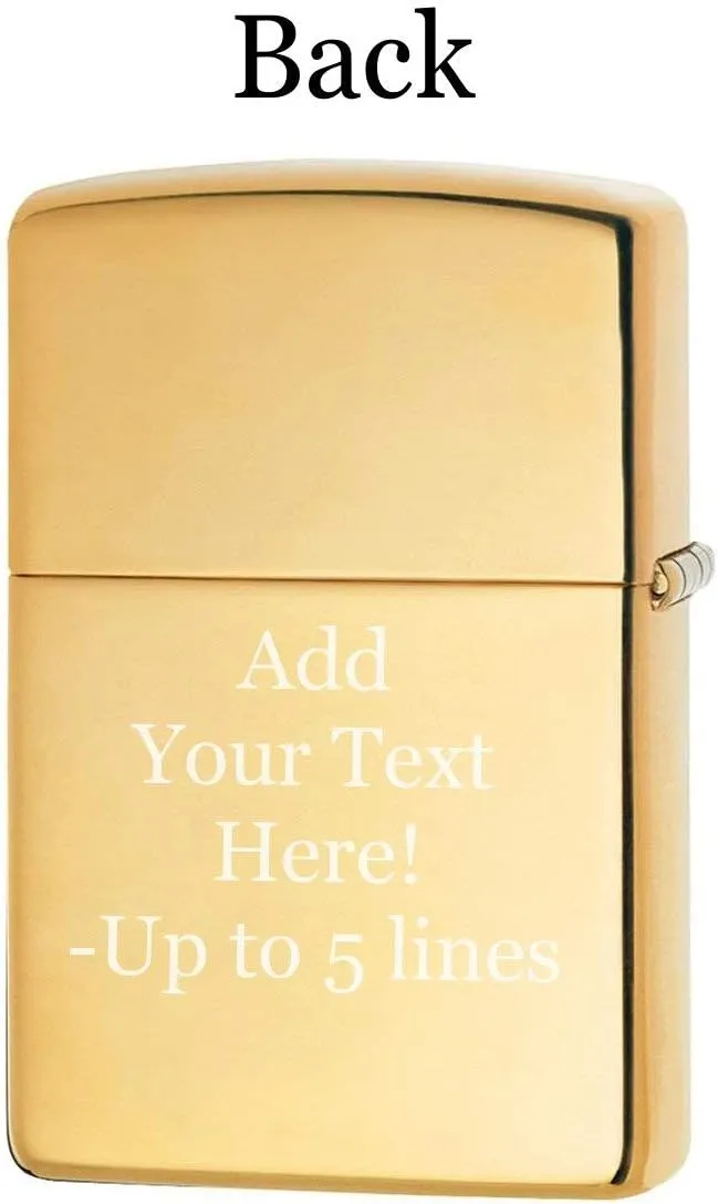 Zippo Lighter - Personalized Message Engraved on Backside Leaf Smoke Collection Windproof Lighter